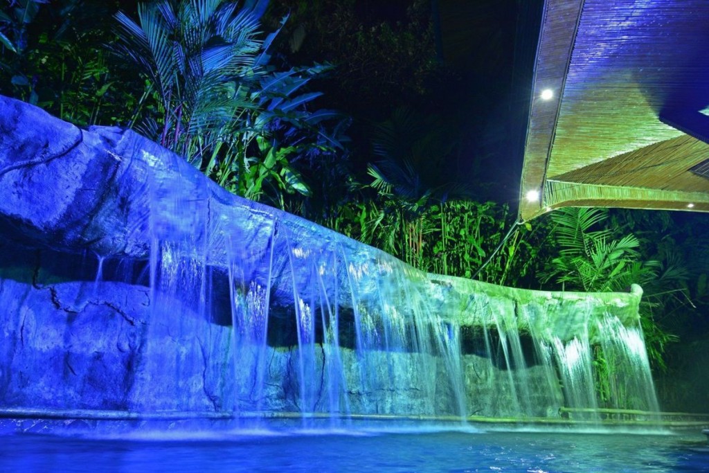 One of the hot springs waterfalls